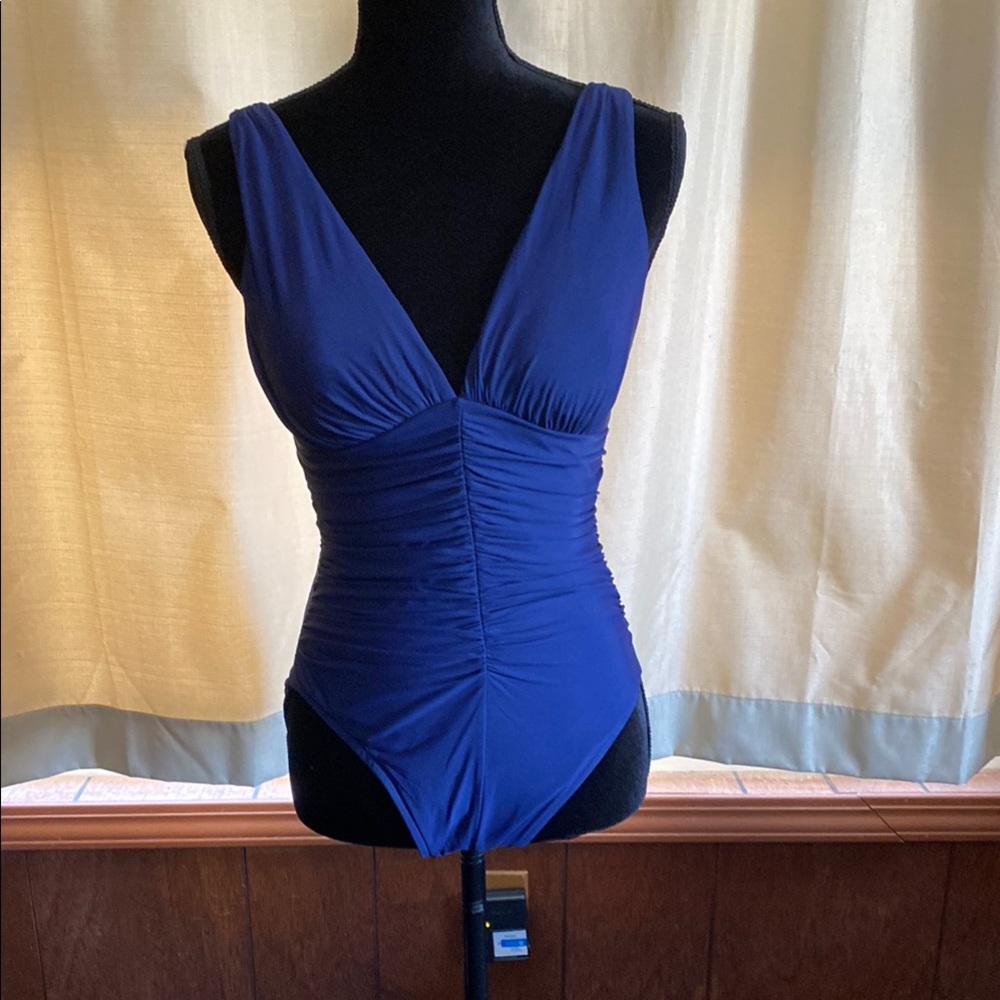 Elegant Blue One-Piece Swimsuit